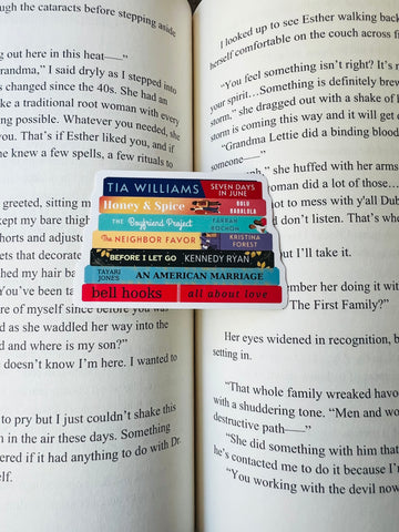 Black Romance Book Stack Sticker