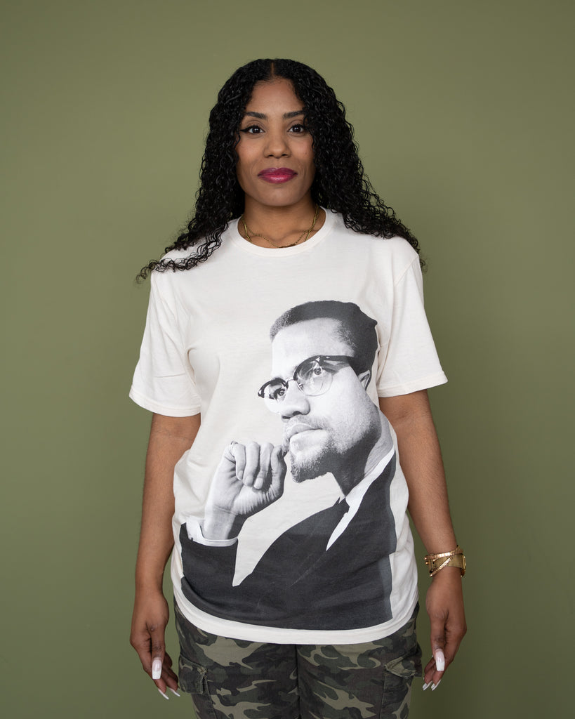 Malcolm X Tee – Books and Brown Sugar Co